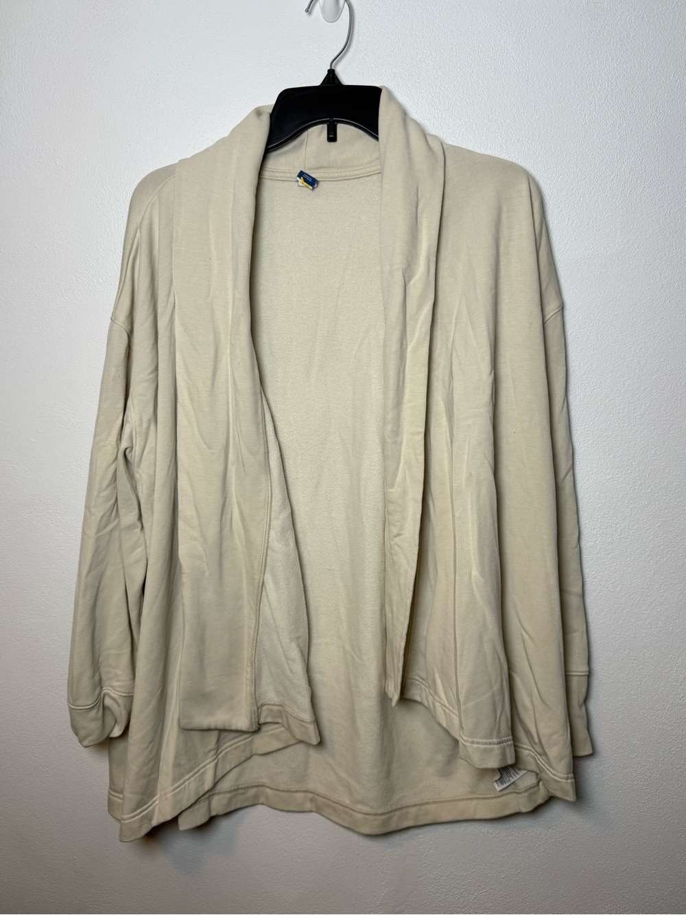 Old Navy Women's Cream Open-Front Draped Cardigan - Picture 4 of 7
